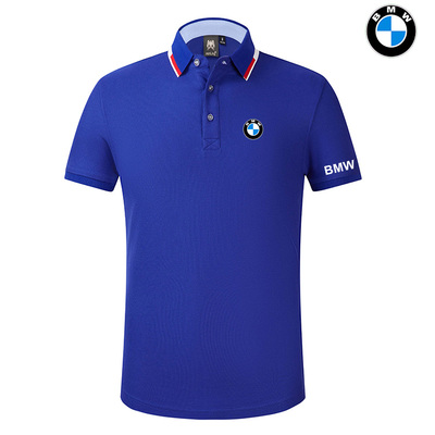 2022 Polo BMW Homme Logo sur La Manche Gauche Col Contrasté Extensible